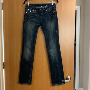Slim straight crystal jeans size 26 brand